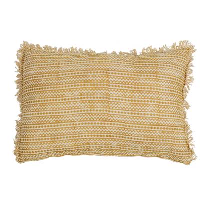 BePureHome Kussen Streak - Katoen - Mosterd - 40x60x10