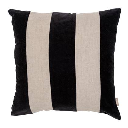 by fonQ Stripe Sierkussen 50 x 50 cm - Zwart