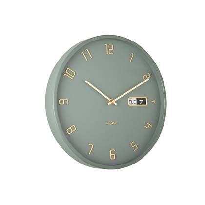 Karlsson Wandklok Data Flip - Groen - Ã30cm
