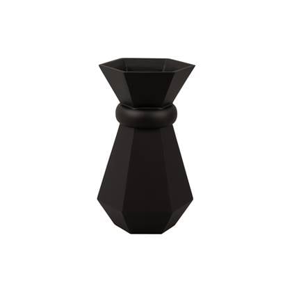 present time - Vase Geo Queen polyresin black