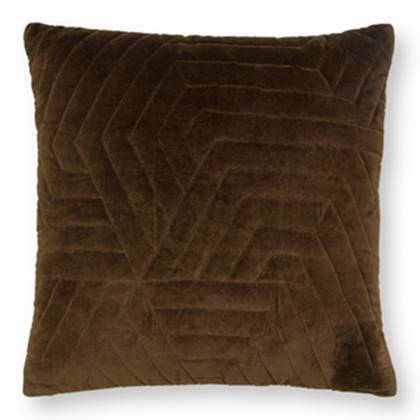 vtwonen Square Cotton Velvet Sierkussen - Warm Brown