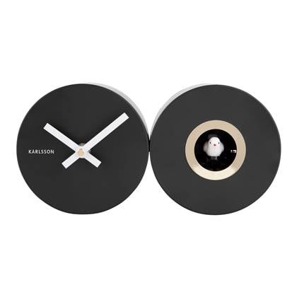 Karlsson Duo Cuckoo Wandklok - Zwart