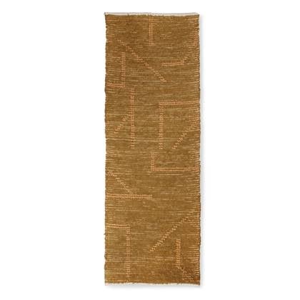 HKliving Handwoven Vloerkleed 70 x 200 cm - Mosterd