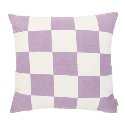 by fonQ Check Sierkussen 50 x 50 cm - Lavendel