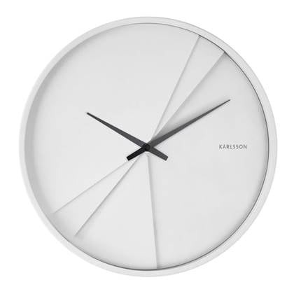 Karlsson Layered Lines Wandklok - Wit