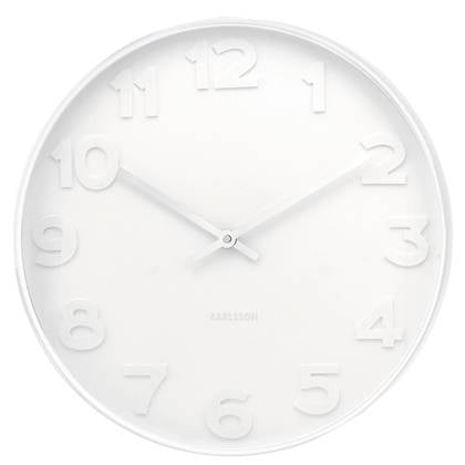 Karlsson Mr. White Numbers Wandklok Ã 37,5 cm