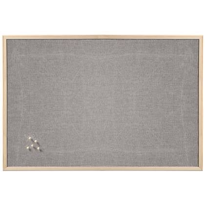 Zeller prikbord|memobord - grijs - 60 x 80 cm - textiel - groot