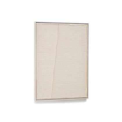 Kave Home - Wit Maha-schilderij met verticale lijn 52 x 72 cm