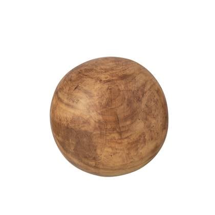 J-Line decoratie Bal - hout - bruin - large