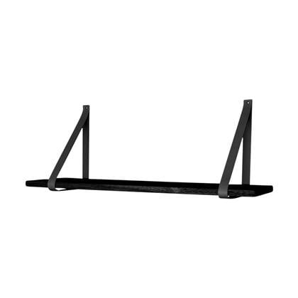 Artichok Thomas houten wandplank zwart - 80 x 20 cm