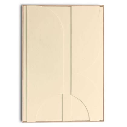 Reinders - Mars Relief Art Schilderij 100 x 70 cm - Sand Beige