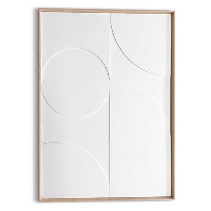 Reinders - Playing Relief Art Schilderij - 70 x 50 cm - Wit