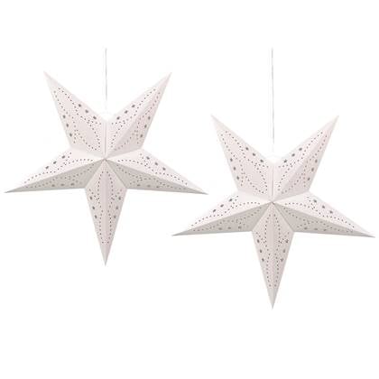 Beliani - MOTTI - Decofiguur - 60 cm - Fluweel Wit - Papier