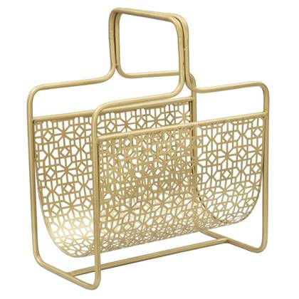 Mauro Ferretti Glam Tijdschriftenrek van goud metaal