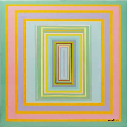 Schilderij Tendency 140x140cm oranje Kare Design