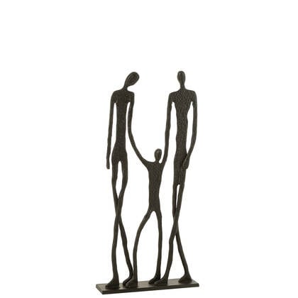 J-Line figuur Familie - aluminium - zwart