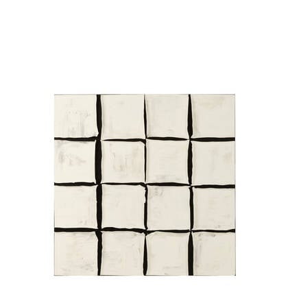 J-Line schilderij Vierkant - canvas - wit|zwart