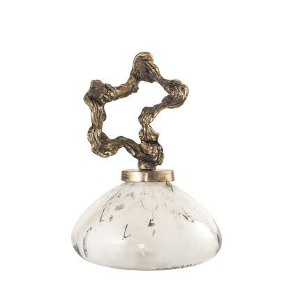 PTMD Maryan Pearl Shaped Alu Casted Statue Brass Lid L