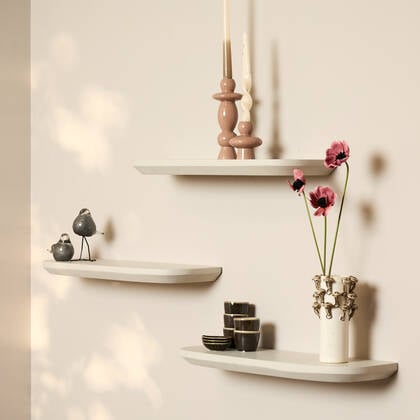 Starfurn Wandplank Gusta Sand | 60 cm | Set van 3