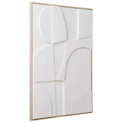 House Nordic Madeline Witte Relief Wanddecoratie Motief Een