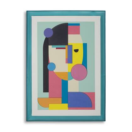 Print op gelakt canvas met acryl frame cm 50x3,3x70