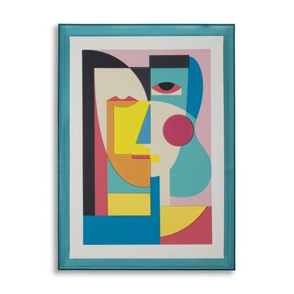 Print op gelakt canvas met acryl frame cm 50x3,3x70