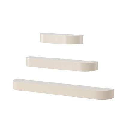 Nest living Sandy Zwevende Wandplanken Beige - Set Van 3