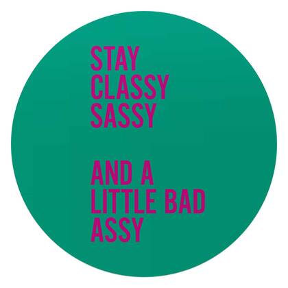 Reinders - Classy and sassy - Glasschilderij Ø 70 cm - Groen