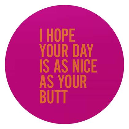 Reinders - Have a nice day - Glasschilderij Ø 70 cm - Roze