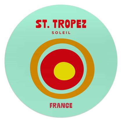 Reinders - Saint Tropez - Glasschilderij Ø 50 cm - Groen