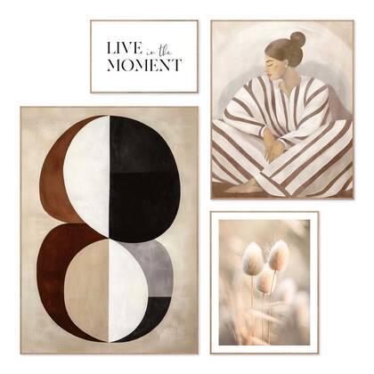 Reinders - In het moment - Wanddecoratieset in verschillende formaten 50x70 cm - Bruin