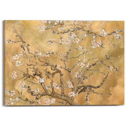 Reinders - Van Gogh - almondblossom gold - Schilderij 70x50 cm - Goudkleurig