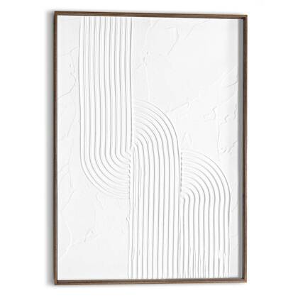 Reinders - Knot Craft Art Schilderij - 70 x 50 cm - Wit/Walnoot