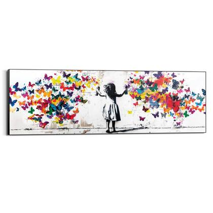 Reinders - Girl Spraying - Schilderij 156x52 cm - Bont