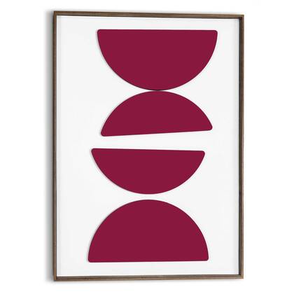Reinders - Halfs - burgundy - Schilderij 3D Art 50x70 cm - Rood