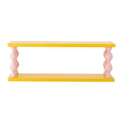 Bloomingville Bibiola Wandplank B 60 cm - Geel / Roze