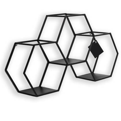 Vtw Living - Wandrek van metaal zwart - 65,5 cm