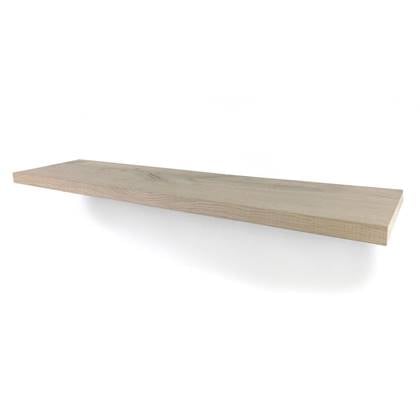 Woodbrothers Rustiek eiken zwevende wandplank 25mm mas. recht 120x24cm