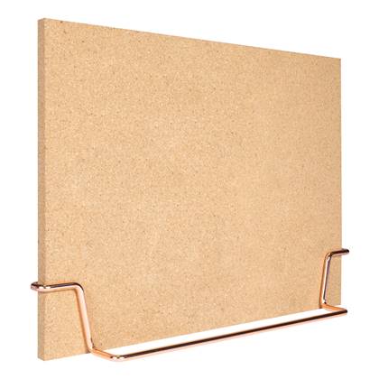 QUVIO Staande memo|kurkbord met prikkers en houder in rosé goud