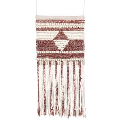 Beliani - SAIF - Wanddecoratie - Donkerrood - Wol