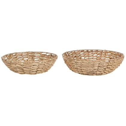 Beliani - DALAT - Decoratieve schaal set van 2 - Licht - Waterhyacint