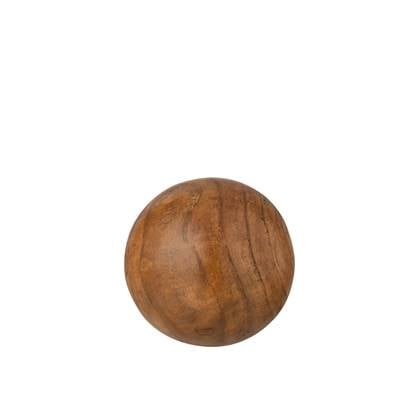 J-Line decoratie Bal - hout - bruin - medium