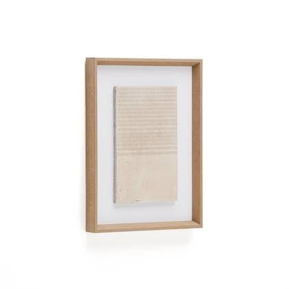 Kave Home - Schilderij Sormina met bruine strepen boven 30 x 40 cm