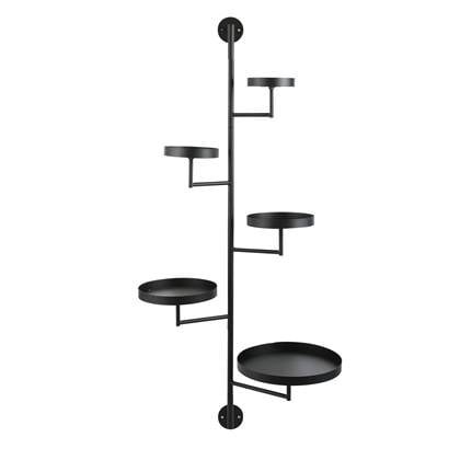 Mica Decorations Perry Wandrek - L36 x B30 x H120 cm - Metaal - Zwart