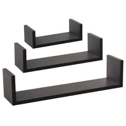 MISOU Zwarte Wandplanken Fotoplank Boekenplank Keuken Woonkamer Zwe...