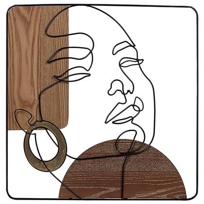 Beliani - CALIFORNIUM - Wanddecoratie - Donkerbruin - IJzer|MDF