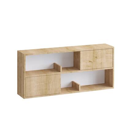 Calicosy - Hangplank met 2 deuren FLORA - B120 cm - Houtlook