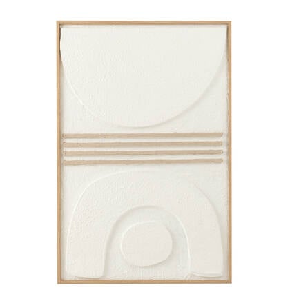 J-Line schilderij Thibault - papier - wit|beige