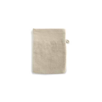 LINNICK Diamond Velours Washand 100% Katoen 16x21cm - sand - Set van 6