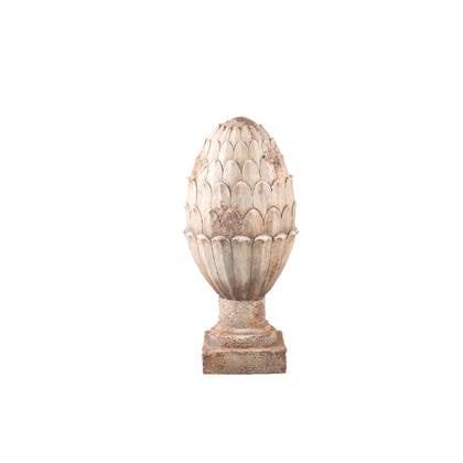 PTMD Caibyn Grey Magnesia Pinecone Statue A